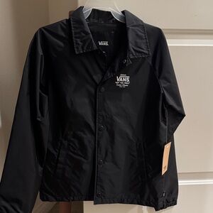 Vans Classic Black windbreaker Jacket, Boys S